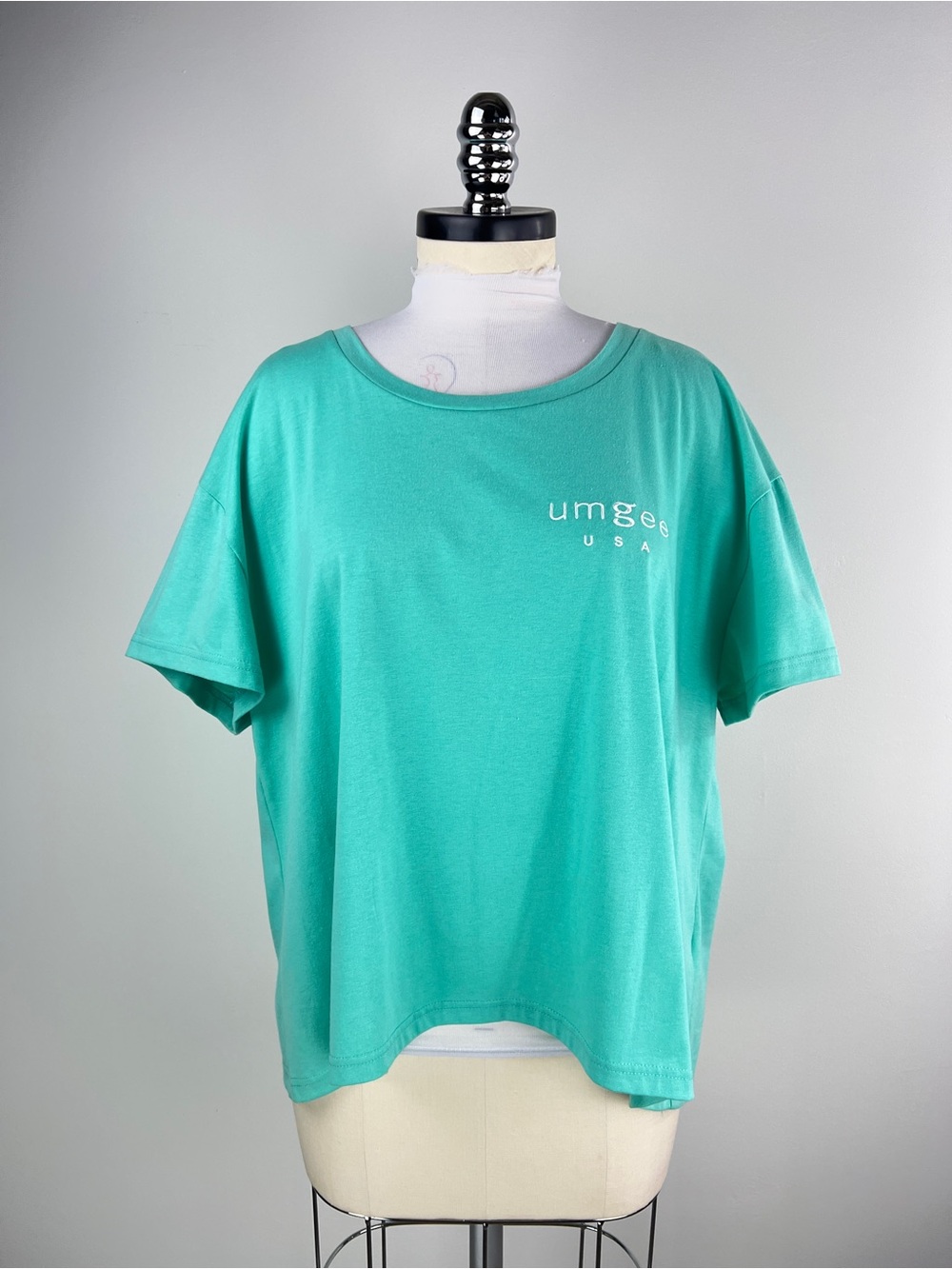 💚 3821. Umgee Teal Short-Sleeve Crewneck Shirt